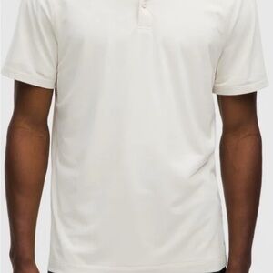 Lululemon Evolution Men's Off White short sleeve Polo Shirt